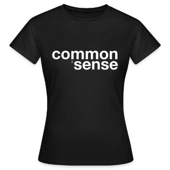 Bon sens - T-shirt Femme - noir - Devant - AI Model Female 172 dark (172cm)