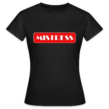 Maîtresse ou bdsm domina - T-shirt Femme - noir - Devant - AI Model Female 172 dark (172cm)