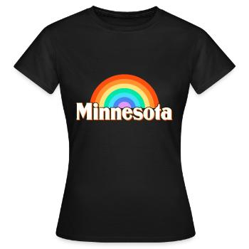 Minnesota - T-shirt Femme - noir - Devant - AI Model Female 172 dark (172cm)