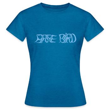 Rare Bird - T-shirt Femme - bleu saphir antique chiné - Devant - AI Model Female 172 dark (172cm)