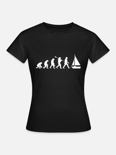 Évolution Voilier Bateau - T-shirt Femme - noir