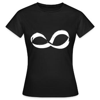 couché huit infinis - T-shirt Femme - noir - Devant - AI Model Female 172 dark (172cm)