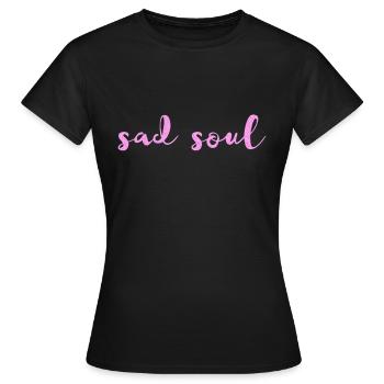 Âme triste - T-shirt Femme - noir - Devant - AI Model Female 172 dark (172cm)
