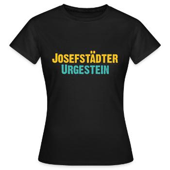 Josefstädter Urgestein - Wiener Bezirks, Ureinwohn - Frauen T-Shirt - Schwarz - Vorne - AI Model Female 172 dark (172cm)