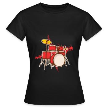 Percussion Percussion, joueur de percussion - T-shirt Femme - noir - Devant - AI Model Female 172 dark (172cm)