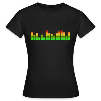 Music Visualizer / Audio Spectrum - Women's T-Shirt - black - Front - AI Model Female 172 dark (172cm)