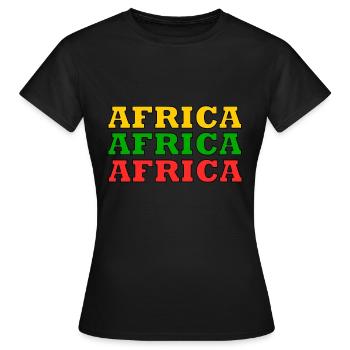 Africa Africa Africa - Women's T-Shirt - black - Front - AI Model Female 172 dark (172cm)