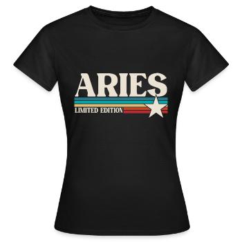 Sternzeichen Widder - Frauen T-Shirt - Schwarz - Vorne - AI Model Female 172 dark (172cm)