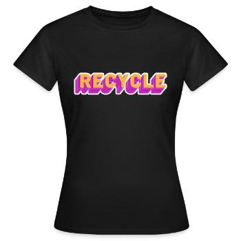 Recycle - Women's T-Shirt - black - Front - AI Model Female 172 dark (172cm)