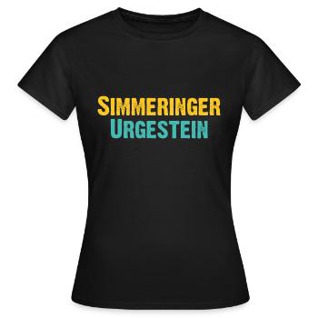 Simmeringer Urgestein - Wiener Bezirks, Ureinwohne - Frauen T-Shirt - Schwarz - Vorne - AI Model Female 172 dark (172cm)