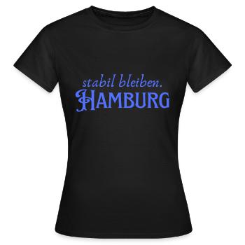Rester stable Hambourg - T-shirt Femme - noir - Devant - AI Model Female 172 dark (172cm)