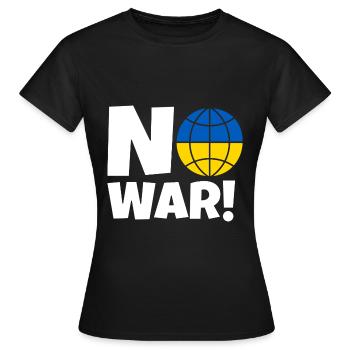No War, Weltkugel, Welt - Frauen T-Shirt - Schwarz - Vorne - AI Model Female 172 dark (172cm)