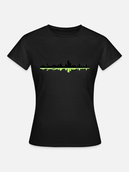 Skyline - Thüringen - Frauen T-Shirt - Schwarz