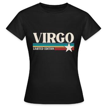 Sternzeichen Jungfrau - Frauen T-Shirt - Schwarz - Vorne - AI Model Female 172 dark (172cm)
