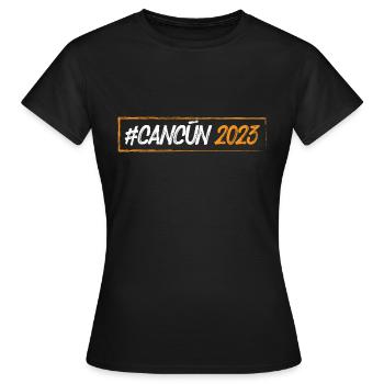 Cancun 2023 - Frauen T-Shirt - Schwarz - Vorne - AI Model Female 172 dark (172cm)