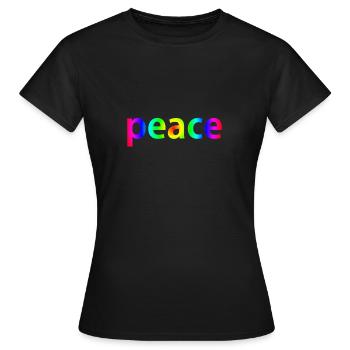 peace - Frauen T-Shirt - Schwarz - Vorne - AI Model Female 172 dark (172cm)