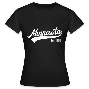 Minnesota - T-shirt Femme - noir - Devant - AI Model Female 172 dark (172cm)