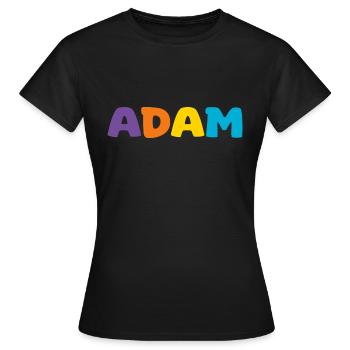 Name - Adam - Women's T-Shirt - black - Front - AI Model Female 172 dark (172cm)