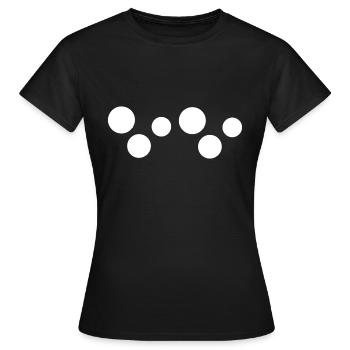 sechs kreise kreis form - Frauen T-Shirt - Schwarz - Vorne - AI Model Female 172 dark (172cm)