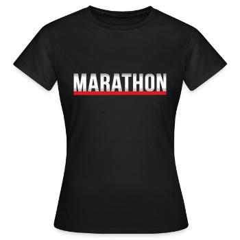 Marathon - Frauen T-Shirt - Schwarz - Vorne - AI Model Female 172 dark (172cm)