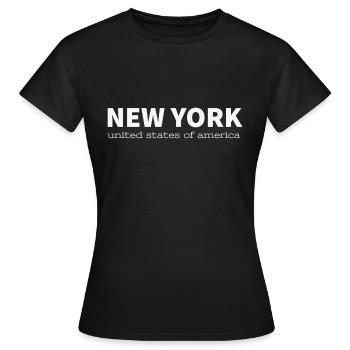 NEW YORK - T-shirt Femme - noir - Devant - AI Model Female 172 dark (172cm)