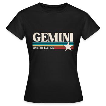 Sternzeichen Zwillinge - Frauen T-Shirt - Schwarz - Vorne - AI Model Female 172 dark (172cm)