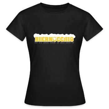 Biernocchio auf die Länge kommt es eben doch an - Frauen T-Shirt - Schwarz - Vorne - AI Model Female 172 dark (172cm)