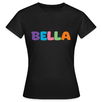Name - Bella - Frauen T-Shirt - Schwarz - Vorne - AI Model Female 172 dark (172cm)