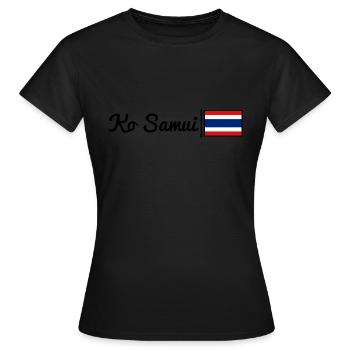 Ko Samui - Thailand - Frauen T-Shirt - Schwarz - Vorne - AI Model Female 172 dark (172cm)