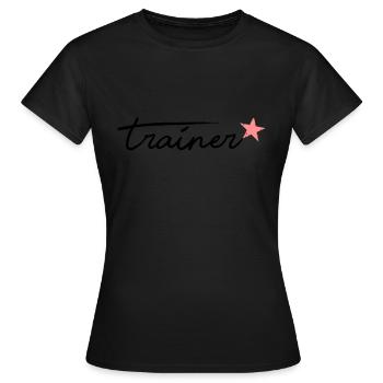 Entraîneur - T-shirt Femme - noir - Devant - AI Model Female 172 dark (172cm)