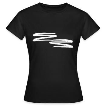 striche strich linien linie - Frauen T-Shirt - Schwarz - Vorne - AI Model Female 172 dark (172cm)