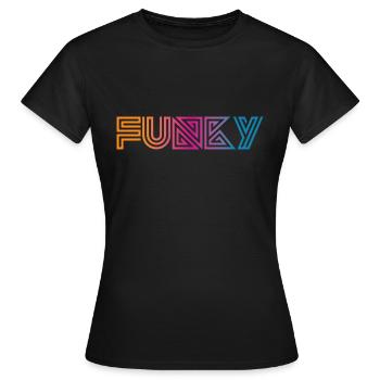 Funky Vintage - Frauen T-Shirt - Schwarz - Vorne - AI Model Female 172 dark (172cm)