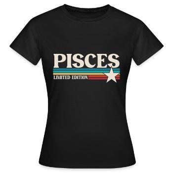 Sternzeichen Fische - Frauen T-Shirt - Schwarz - Vorne - AI Model Female 172 dark (172cm)