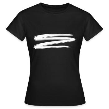 striche strich linien linie - Frauen T-Shirt - Schwarz - Vorne - AI Model Female 172 dark (172cm)