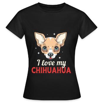 Chihuahua - T-shirt Femme - noir - Devant - AI Model Female 172 dark (172cm)