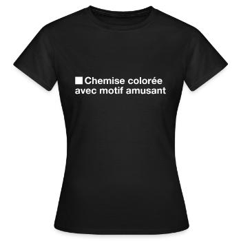 Chemise amusante et colorée avec un motif amusant - T-shirt Femme - noir - Devant - AI Model Female 172 dark (172cm)