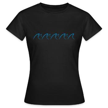 Waves Design - T-shirt Femme - noir - Devant - AI Model Female 172 dark (172cm)