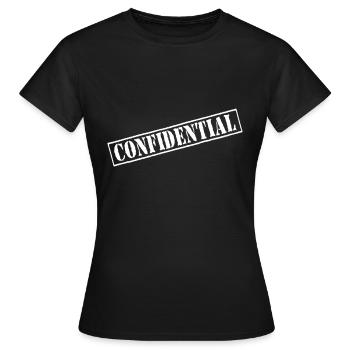 Timbre vectoriel confidentiel - T-shirt Femme - noir - Devant - AI Model Female 172 dark (172cm)