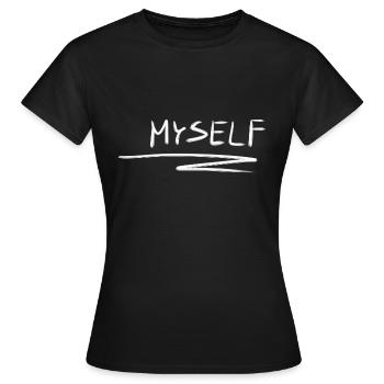 ich mich selbstliebe linie - Frauen T-Shirt - Schwarz - Vorne - AI Model Female 172 dark (172cm)