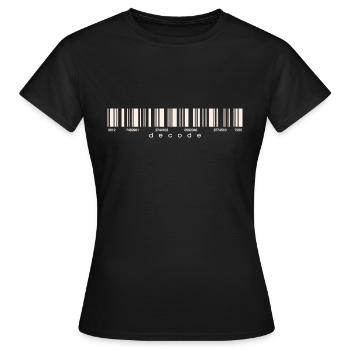 Code Strichcode Barcode Zahlen Einkauf Scan - Frauen T-Shirt - Schwarz - Vorne - AI Model Female 172 dark (172cm)