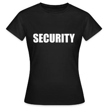 Police de sécurité - Sécurité Sécurité - T-shirt Femme - noir - Devant - AI Model Female 172 dark (172cm)