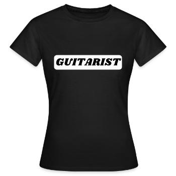 guitarist - Women's T-Shirt - black - Front - AI Model Female 172 dark (172cm)