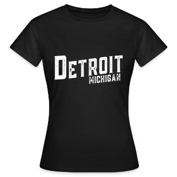 Detroit - T-shirt Femme - noir - Devant - AI Model Female 172 dark (172cm)