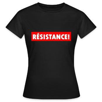 Résistance - Women's T-Shirt - black - Front - AI Model Female 172 dark (172cm)