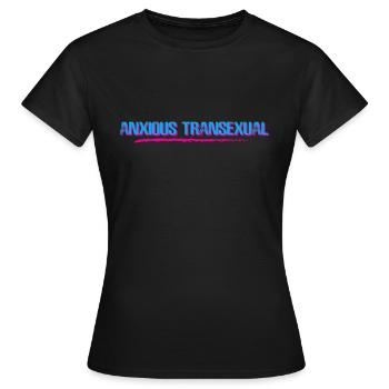 Anxious Transexual 4 - Women's T-Shirt - black - Front - AI Model Female 172 dark (172cm)