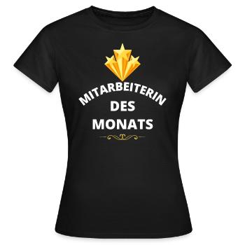MITARBEITERin des Monats Wertschätzung Danke - Frauen T-Shirt - Schwarz - Vorne - AI Model Female 172 dark (172cm)