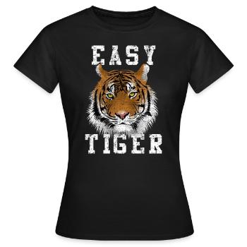 Tigre facile - T-shirt Femme - noir - Devant - AI Model Female 172 dark (172cm)