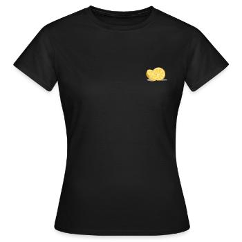 Zitrone - Frauen T-Shirt - Schwarz - Vorne - AI Model Female 172 dark (172cm)