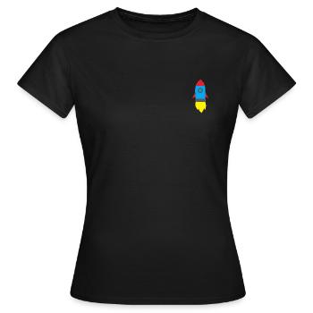 Rakete - Frauen T-Shirt - Schwarz - Vorne - AI Model Female 172 dark (172cm)