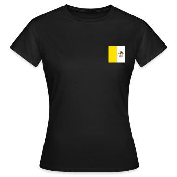 Drapeau de la Cité du Vatican - T-shirt Femme - noir - Devant - AI Model Female 172 dark (172cm)